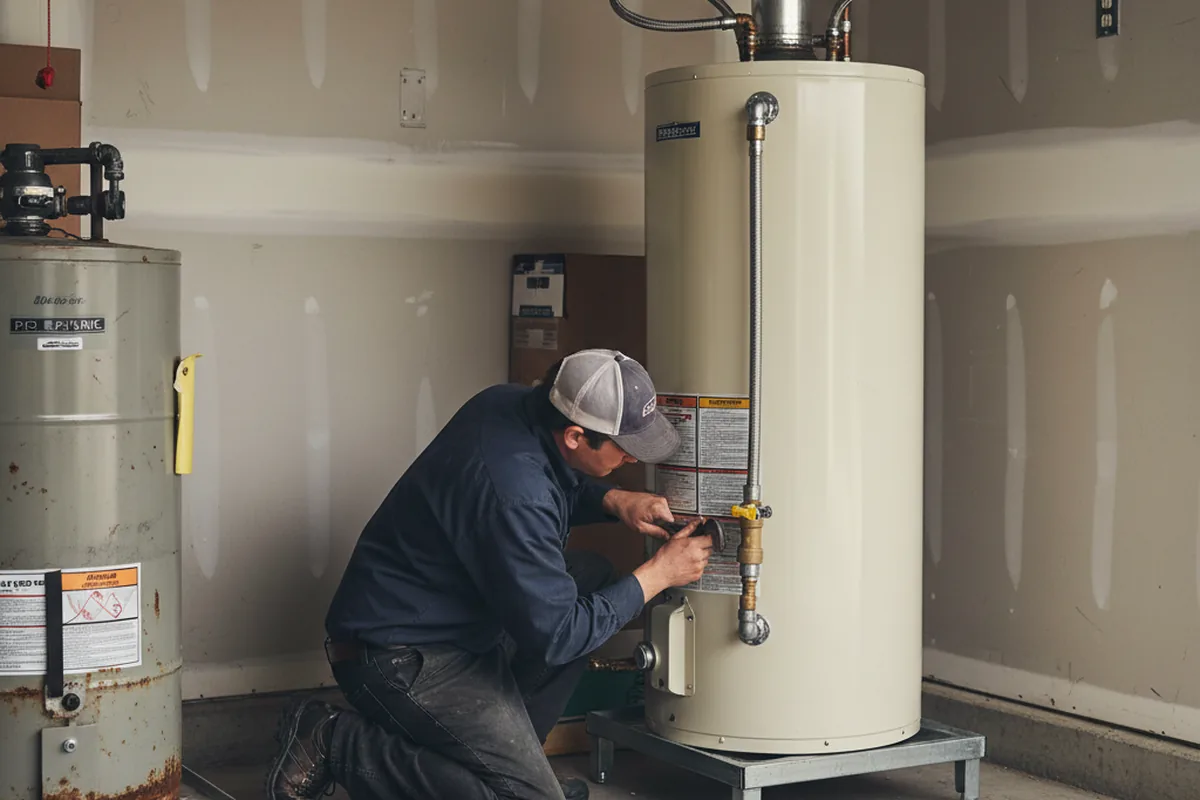 Water heater and shutoff valve replacement in Walnut Shade