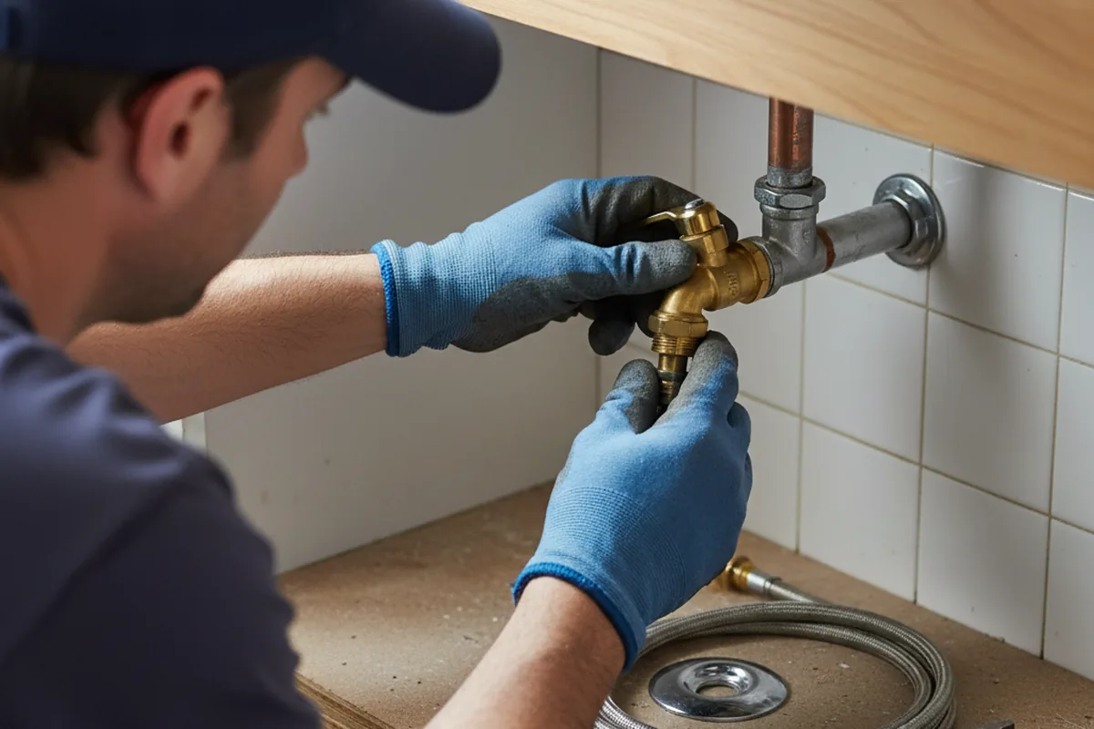 Shutoff valve and fitting work during Emergency Plumbing in Walnut Shade
